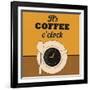 It's Coffee O'Clock-Lorand Okos-Framed Art Print