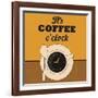 It's Coffee O'Clock-Lorand Okos-Framed Art Print