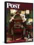 "It's Income Tax Time Again!" Saturday Evening Post Cover, March 17,1945-Norman Rockwell-Framed Stretched Canvas