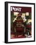 "It's Income Tax Time Again!" Saturday Evening Post Cover, March 17,1945-Norman Rockwell-Framed Giclee Print