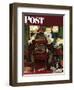 "It's Income Tax Time Again!" Saturday Evening Post Cover, March 17,1945-Norman Rockwell-Framed Giclee Print