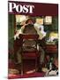 "It's Income Tax Time Again!" Saturday Evening Post Cover, March 17,1945-Norman Rockwell-Mounted Giclee Print