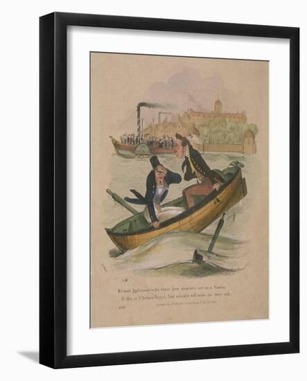 It's Most Hinfamous to Let These Here Steamers Out on a Sunday..., 1834-Henry Heath-Framed Giclee Print