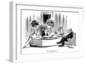 "It's my only vice." - New Yorker Cartoon-Lee Lorenz-Framed Premium Giclee Print