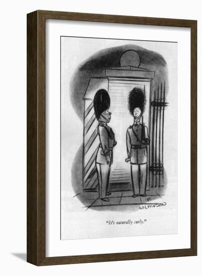 "It's naturally curly." - New Yorker Cartoon-Fritz Wilkinson-Framed Premium Giclee Print
