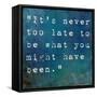 It's Never Too Late-nagib-Framed Stretched Canvas