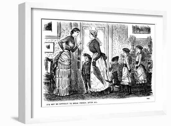 It's Not So Difficult to Speak French, after All, 1882-George Du Maurier-Framed Giclee Print