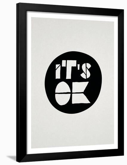 It'S Ok Affirmation Dot-null-Framed Poster