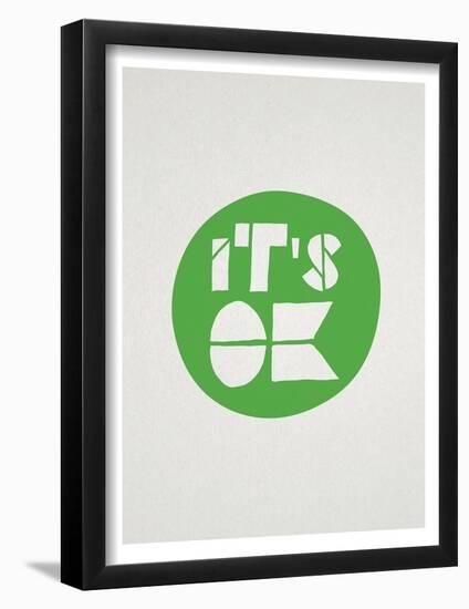 It'S Ok Affirmation Dot-null-Framed Poster