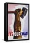 It's Our War Poster-Eric Aldwinckle-Framed Stretched Canvas