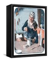 ’It’s So Simple’-Norman Rockwell-Framed Stretched Canvas