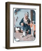 ’It’s So Simple’-Norman Rockwell-Framed Giclee Print