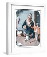 ’It’s So Simple’-Norman Rockwell-Framed Giclee Print