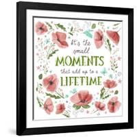 It's the Small Moments on White-Heather Rosas-Framed Art Print