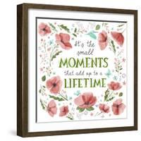 It's the Small Moments on White-Heather Rosas-Framed Art Print