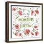 It's the Small Moments on White-Heather Rosas-Framed Art Print