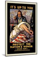 It's Up to You to Protect the Nation's Honor-Schneck-Mounted Art Print