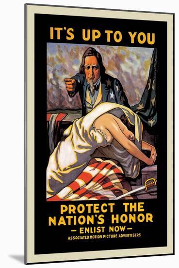 It's Up to You to Protect the Nation's Honor-Schneck-Mounted Art Print