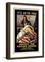 It's Up to You to Protect the Nation's Honor-Schneck-Framed Art Print