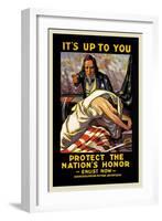 It's Up to You to Protect the Nation's Honor-Schneck-Framed Art Print