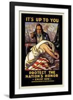 It's Up to You to Protect the Nation's Honor-Schneck-Framed Art Print
