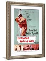 It Started with a Kiss, Debbie Reynolds, Glenn Ford, 1959-null-Framed Art Print