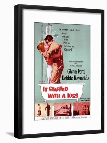 It Started with a Kiss, Debbie Reynolds, Glenn Ford, 1959-null-Framed Art Print