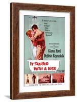 It Started with a Kiss, Debbie Reynolds, Glenn Ford, 1959-null-Framed Art Print
