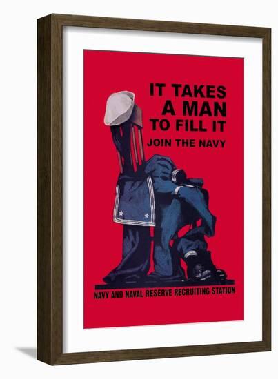 It Takes a Man to Fill It-Charles Stafford Duncan-Framed Art Print