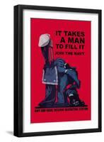 It Takes a Man to Fill It-Charles Stafford Duncan-Framed Art Print