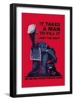 It Takes a Man to Fill It-Charles Stafford Duncan-Framed Art Print