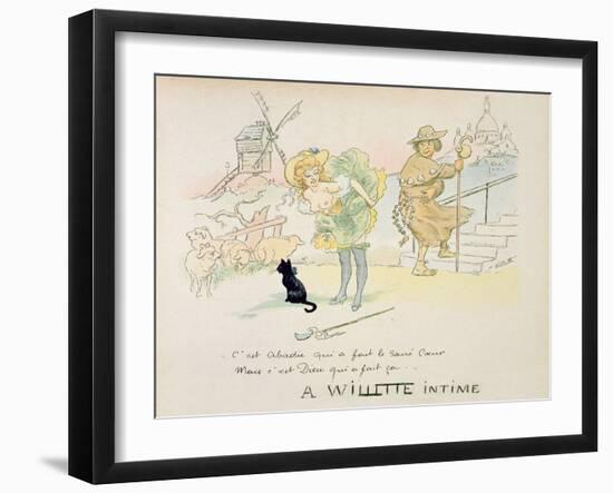 It Was Abadie Who Made the Sacre-Coeur, but God Made This!, Published Paris c.1895-96-Adolphe Willette-Framed Giclee Print