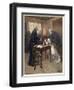 It Was David?S Knife - She Recognised it Immediately (Colour Litho)-Dudley Hardy-Framed Giclee Print