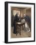 It Was David?S Knife - She Recognised it Immediately (Colour Litho)-Dudley Hardy-Framed Giclee Print