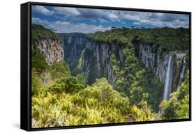 Itaimbezinho Canyon in Cambara Do Sul, Rio Grande Do Sul, Brazil-Alex Saberi-Framed Stretched Canvas