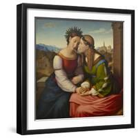 Italia and Germania (Sulamith and Mar), 1828-Johann Friedrich Overbeck-Framed Premium Giclee Print