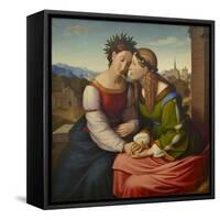 Italia and Germania (Sulamith and Mar), 1828-Johann Friedrich Overbeck-Framed Stretched Canvas