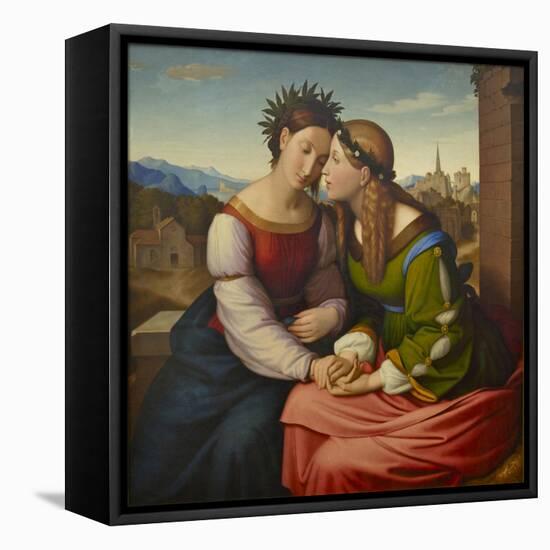 Italia and Germania (Sulamith and Mar), 1828-Johann Friedrich Overbeck-Framed Stretched Canvas
