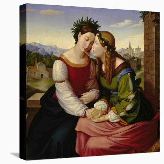 Italia and Germania-Friedrich Overbeck-Stretched Canvas