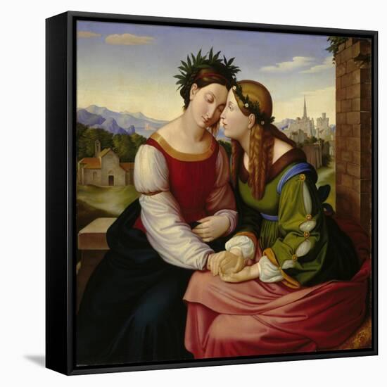 Italia and Germania-Friedrich Overbeck-Framed Stretched Canvas