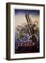 Italia Skis Anchor Mountains-null-Framed Giclee Print