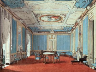 A Drawing Room in a Palazzo, Naples, circa 1810 on paper