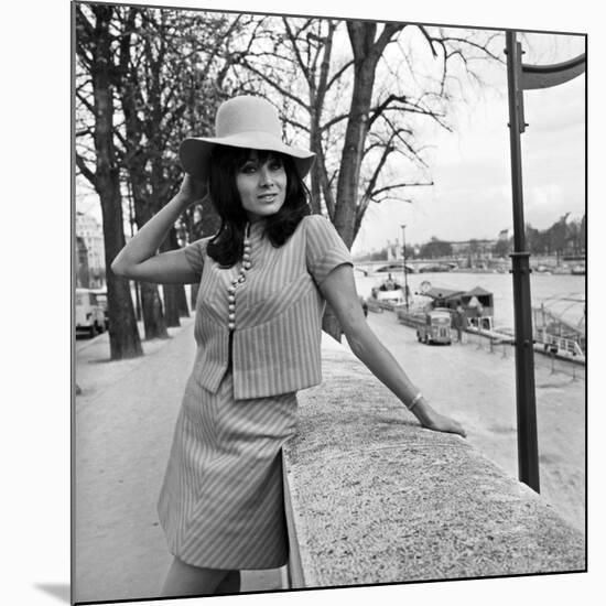 Italian Actress Maria Grazia Bucella in Pairs, 17 March 1967-null-Mounted Photo