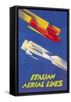 Italian Aerial Lines-Umberto di Lazzaro-Framed Stretched Canvas