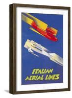 Italian Aerial Lines-Umberto di Lazzaro-Framed Art Print