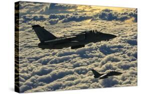 Italian Air Force Amx-Acol Aircraft Flying Above the Clouds-Stocktrek Images-Stretched Canvas