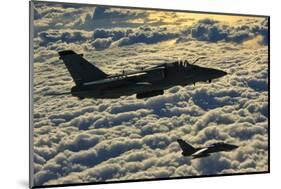 Italian Air Force Amx-Acol Aircraft Flying Above the Clouds-Stocktrek Images-Mounted Photographic Print