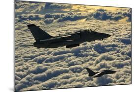 Italian Air Force Amx-Acol Aircraft Flying Above the Clouds-Stocktrek Images-Mounted Photographic Print