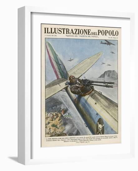 Italian Air Gunner Dalmazio Birago Wins Posthumous Medal for Bravery in an Attack on Amba Alagi-null-Framed Art Print