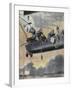 Italian Airship Bombing Turkish Positions in Libya, 1912-null-Framed Giclee Print